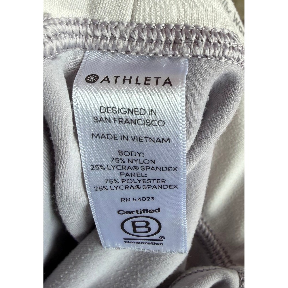 Athleta Colorblock High Rise Yoga Leggings Grey White XS 405646-00 - Picture 2 of 4